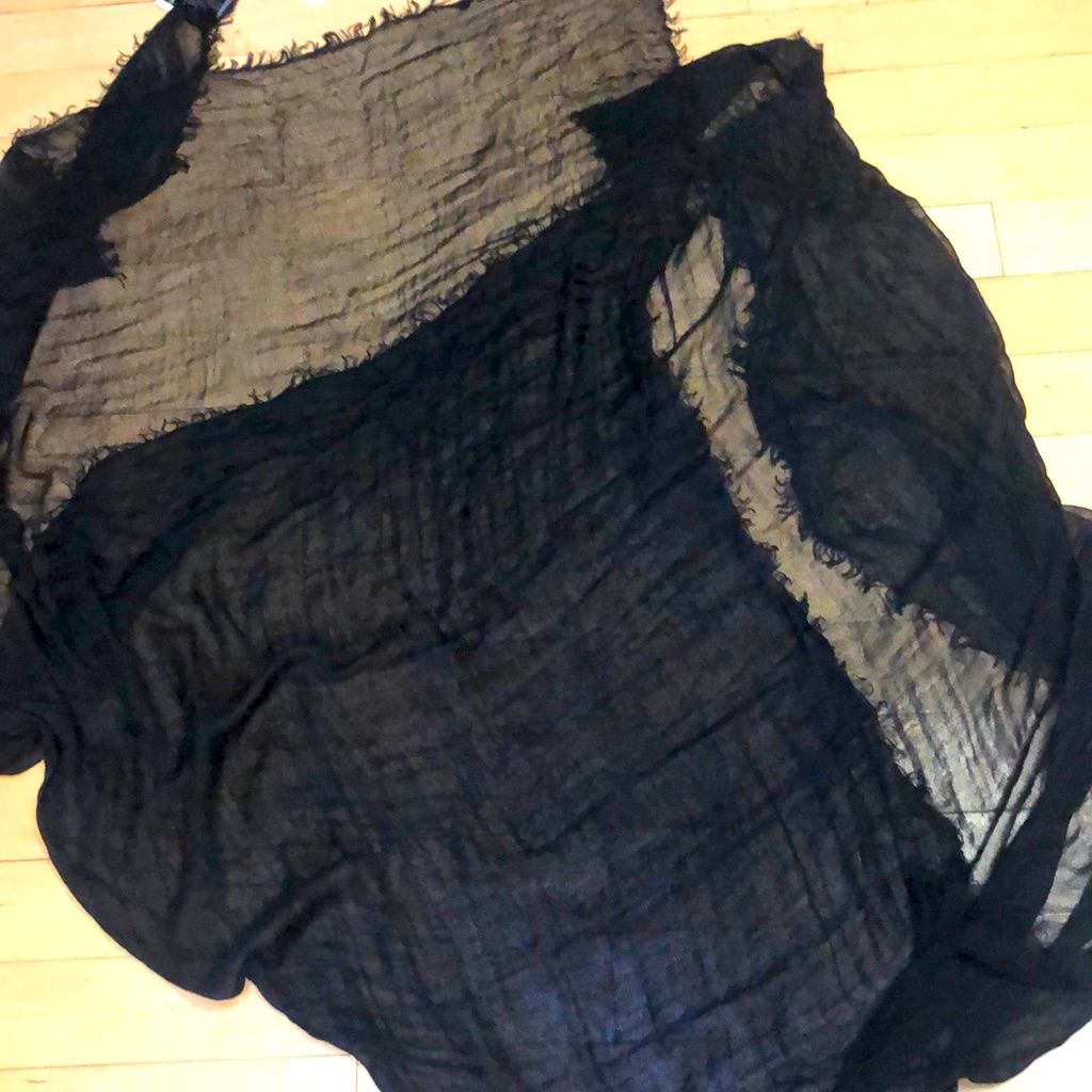 Giorgio Armani Shawl Black Large Nwt